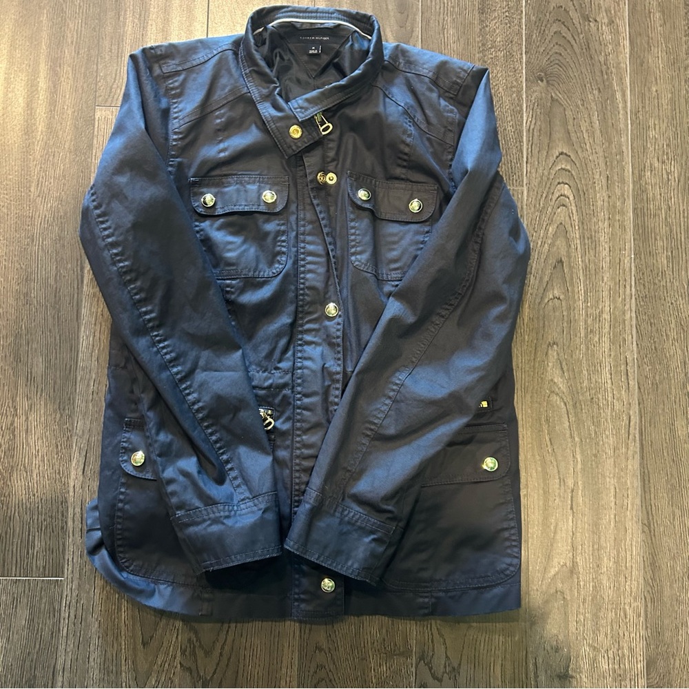 Tommy Hilfiger Navy Blue Utility Jacket with Structured Fit - Picture 4 of 9